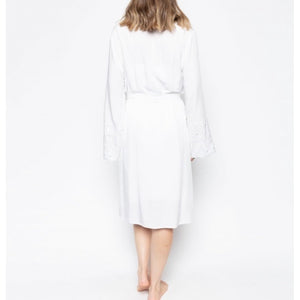 Cyberjammies - Rose Embroidered Robe - White