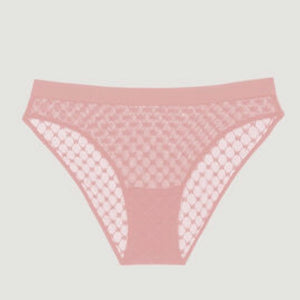 Wolford - Lace & Logo Brief - Powder Pink